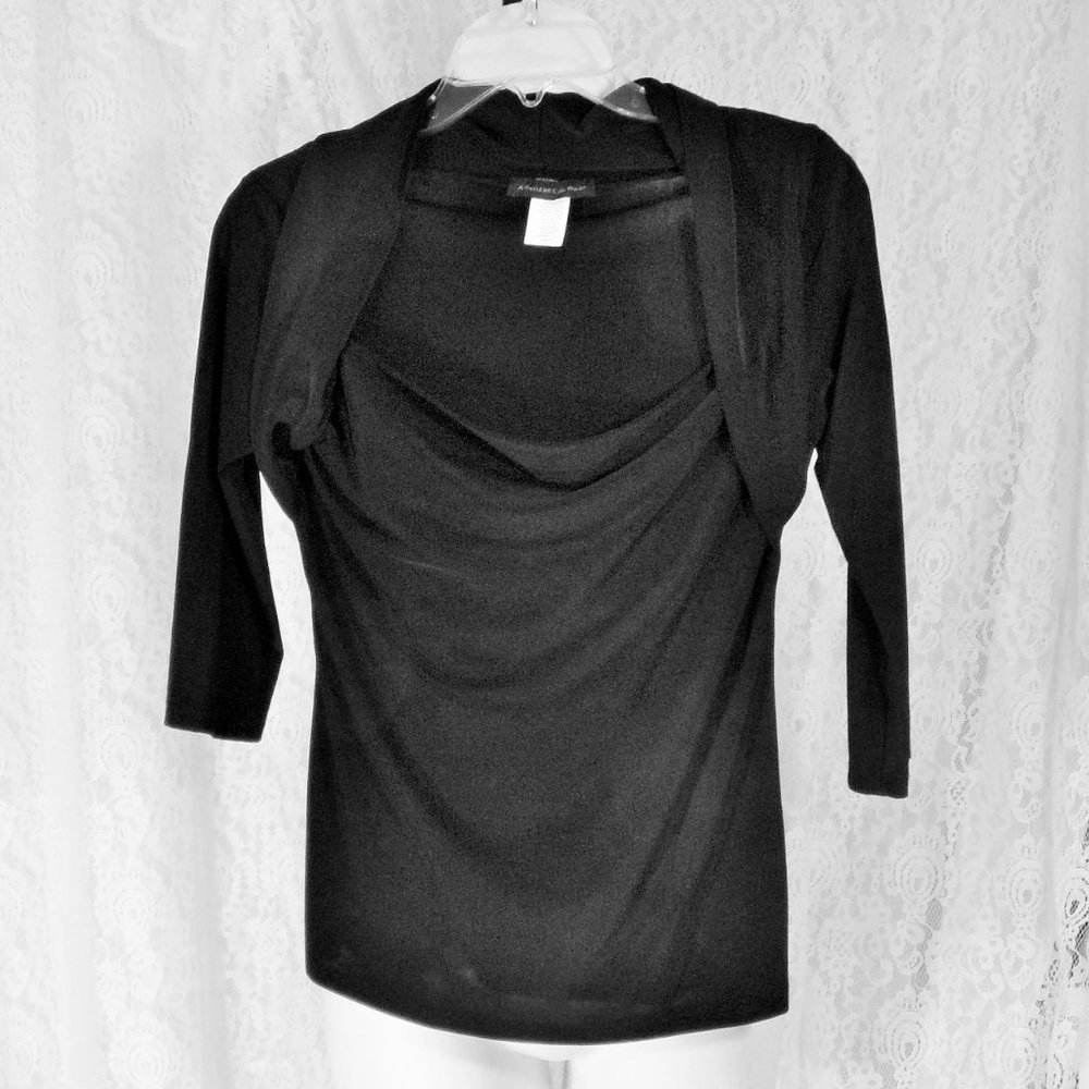 American City Wear Rich Black Knit Top Size L  NWOT